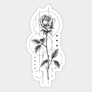 Geometric rose design Sticker